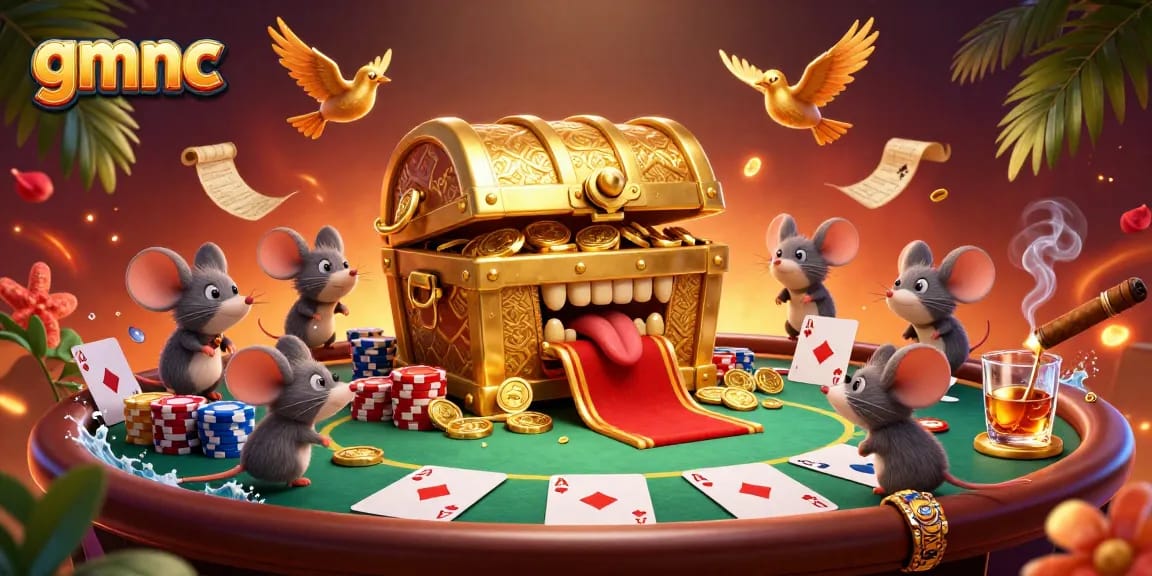 Engage in thrilling gaming adventures with gmnc's interactive casino treasure scene full of stakes.