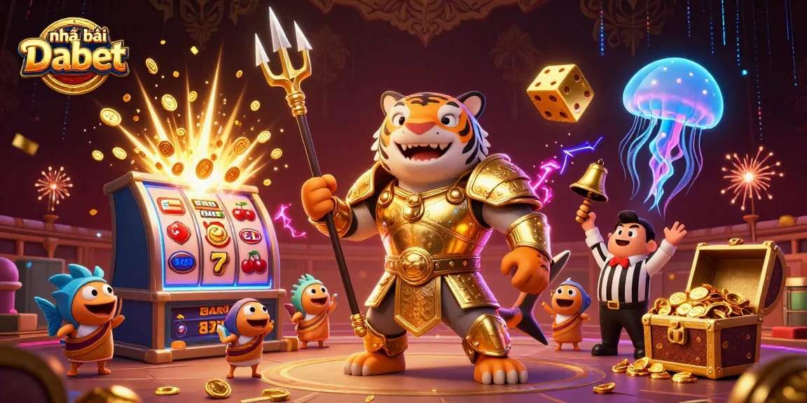 Experience thrilling gameplay at Nhà cái Dabet with vibrant 3D casino scenes featuring exciting jackpots.