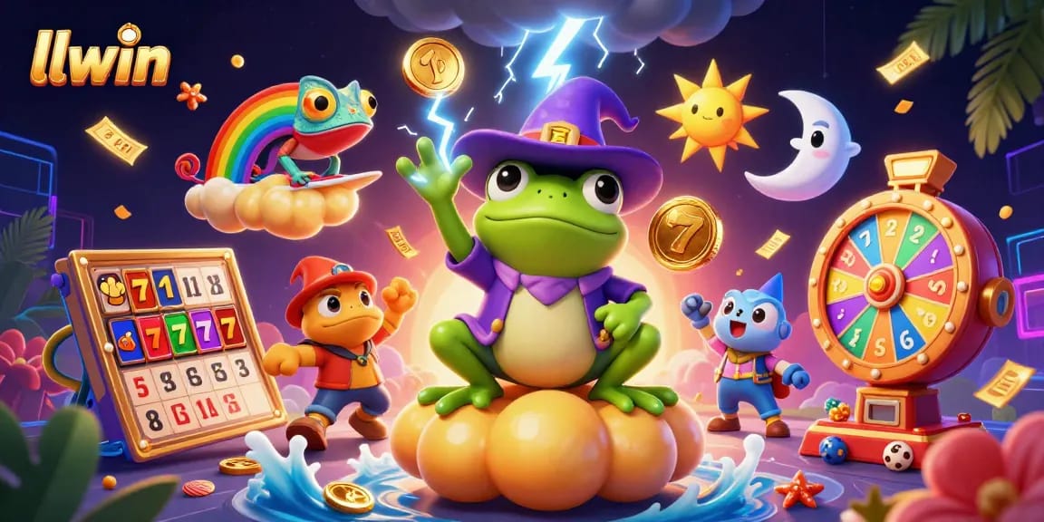 Celebrate wins at llwin with vibrant slot reels and a magical storm of coins.