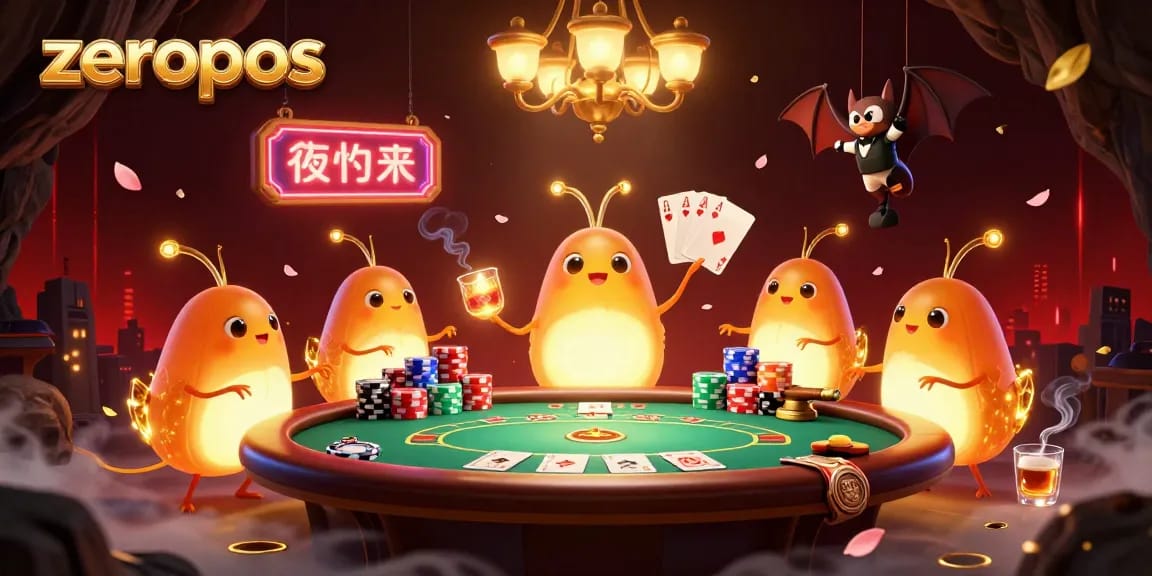 Engage in thrilling poker action with the zeropos glowworm casino scene featuring vibrant game elements.