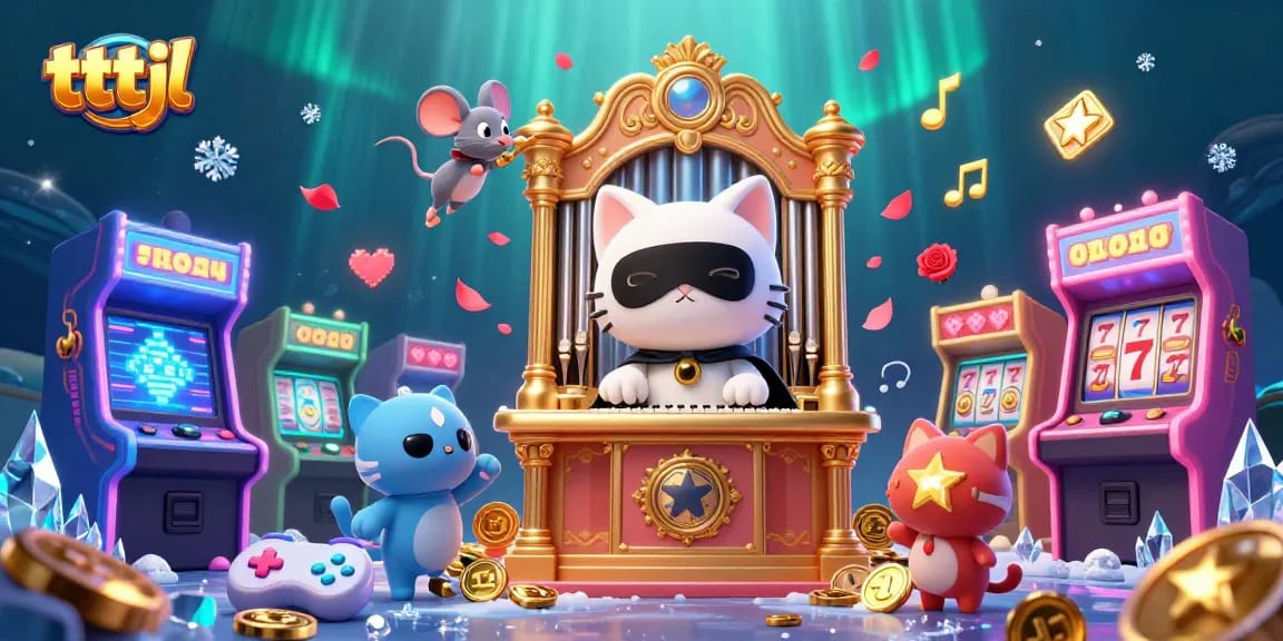 Experience tttjl within an exciting casino scene packed with characters and gaming elements.