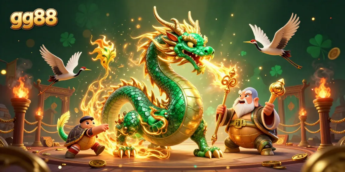Experience thrilling gameplay at gg88 with an emerald jade dragon bringing luck while winning rewards!