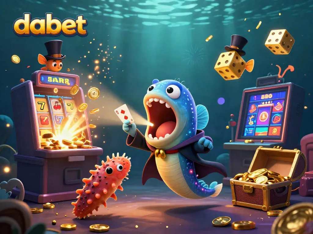 Dabet's vibrant casino world featuring a magical underwater scene with unique sea life.