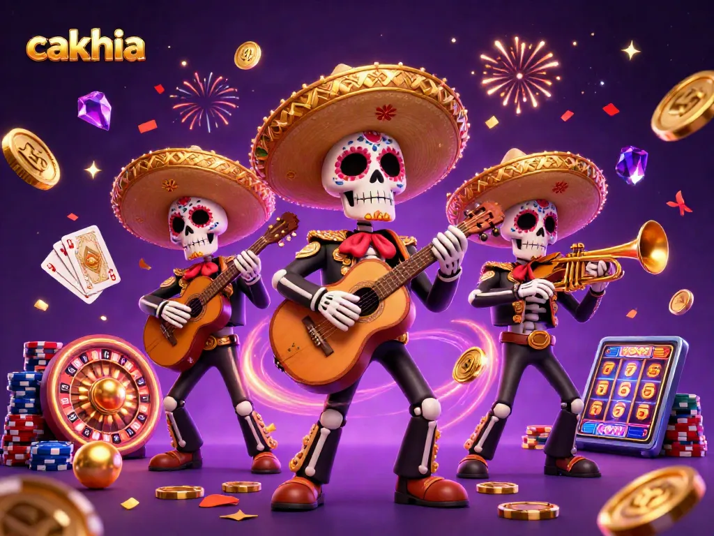 Experience vibrant cakhia gaming with dynamic mariachi characters in a festive casino scene.