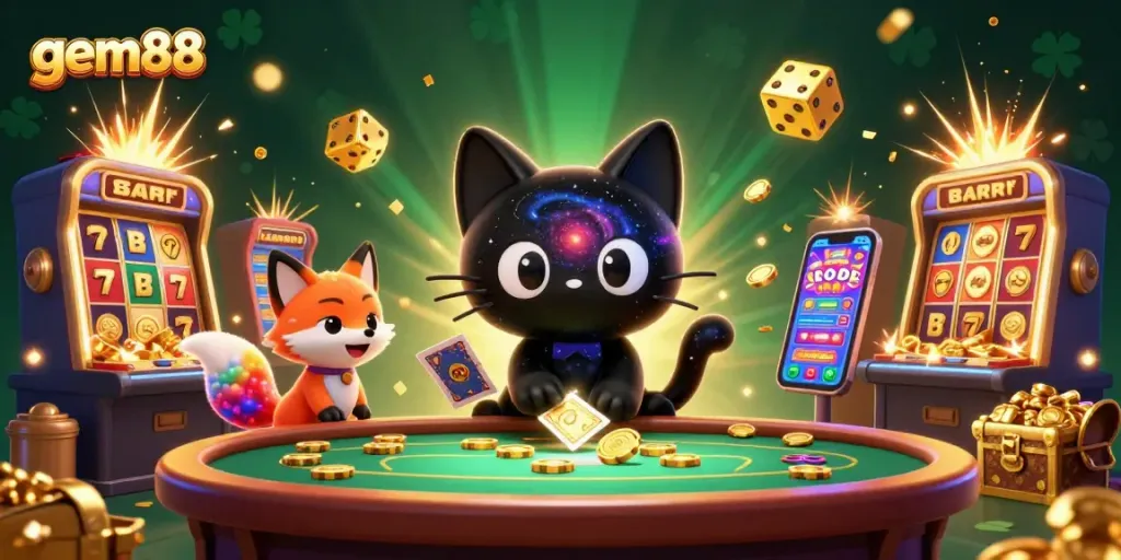 Experience the excitement of gem88 with captivating casino games, vibrant designs, and engaging characters.