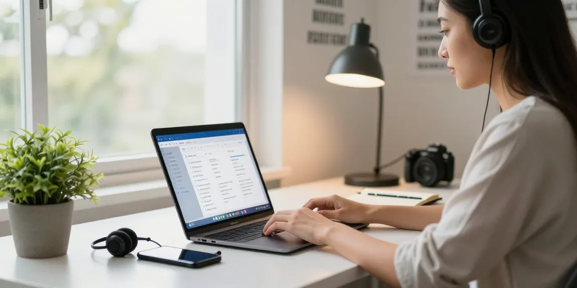 Professional using WPS Download interface at a modern office workspace.