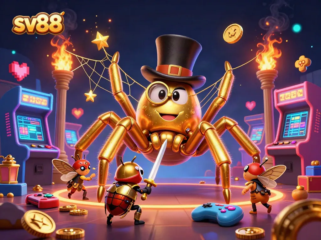 Experience thrills with sv88 in this vibrant, richly detailed casino scene featuring bold characters and a high-energy atmosphere.