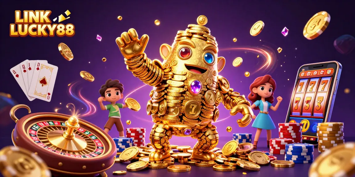 Experience the thrill of LINK LUCKY88 with vivid casino elements and engaging gameplay.