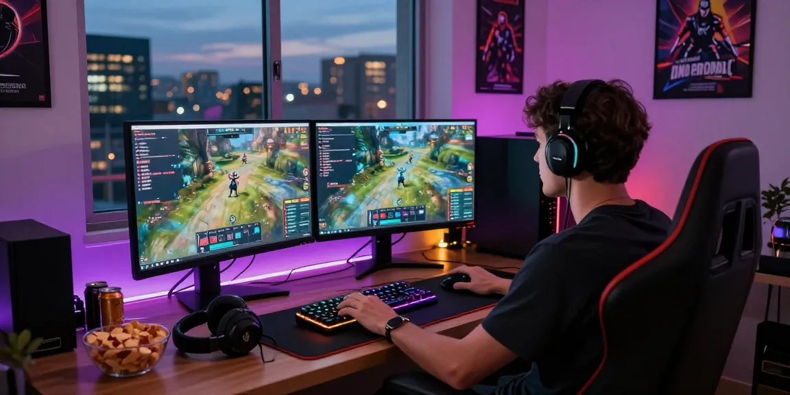 rokok88 login screen displayed on dual monitors during an intense gaming session
