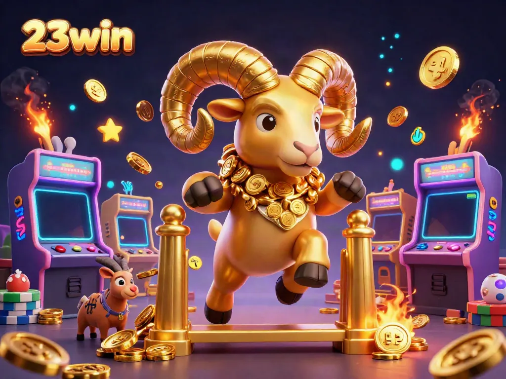 Experience 23win with an exhilarating 3D casino environment filled with vibrant gaming elements and dynamic characters.