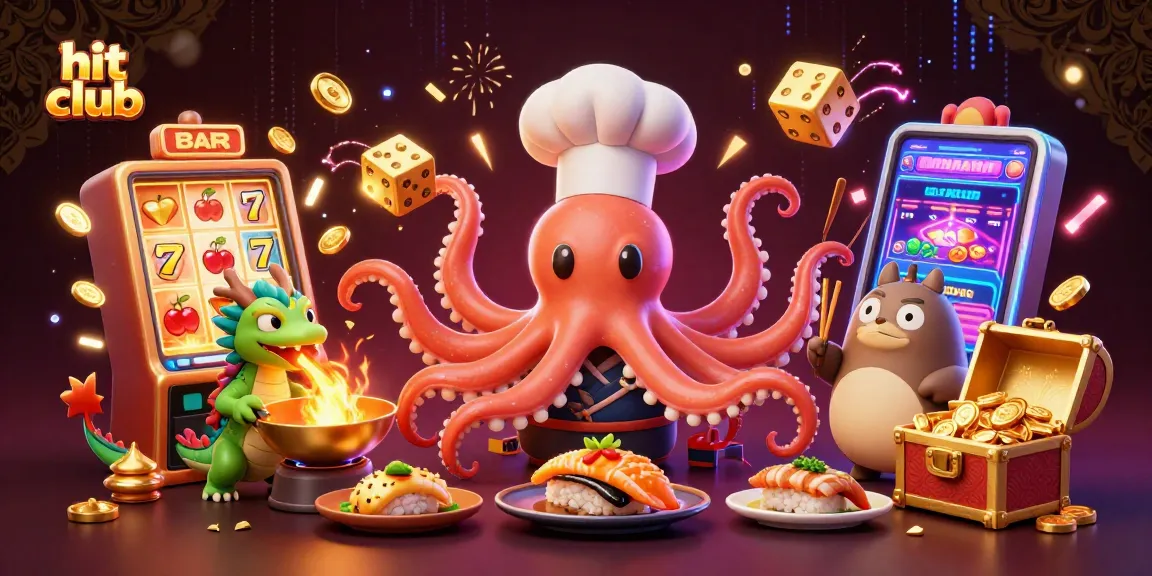 Experience the thrill of hit club gaming with a dynamic 3D illustration showcasing vibrant casino elements.