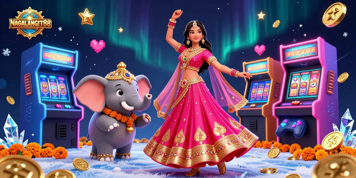 NAGALANGIT88 features immersive gaming with an elegant Asian character and vibrant casino elements.