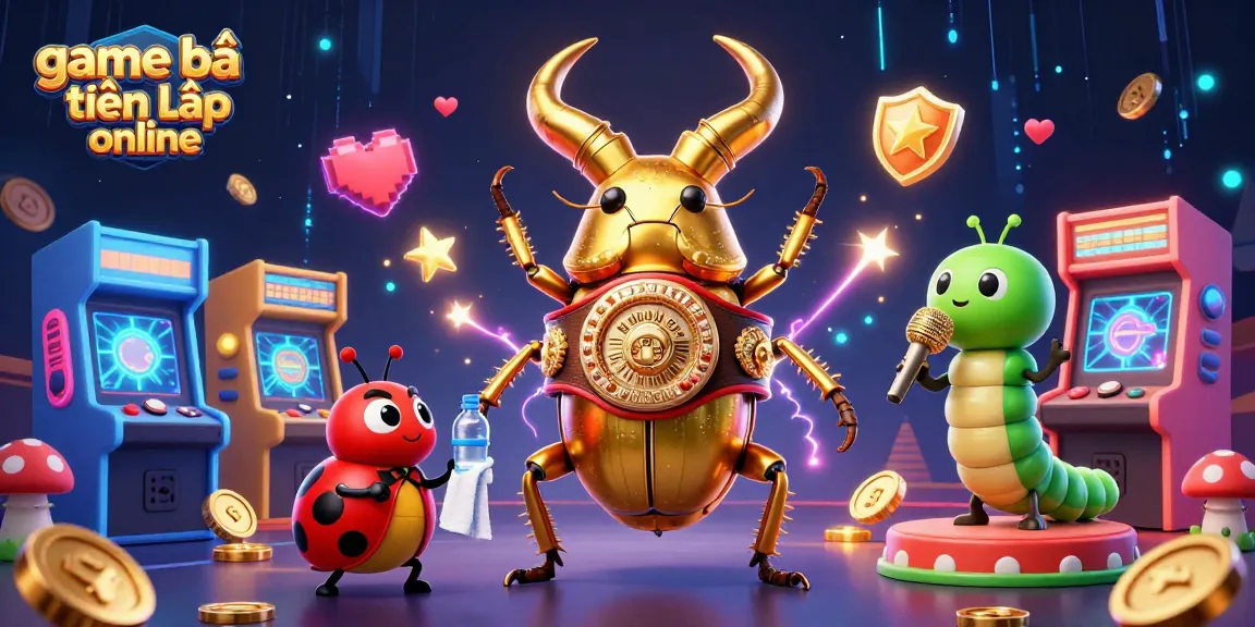 Experience the thrill of game bài tiến lên online with vibrant characters and engaging arcade elements.