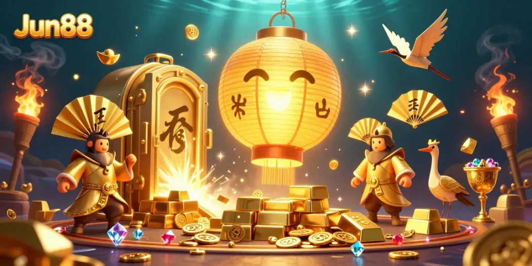 Engage with Jun88 at a vibrant casino filled with luck, treasure, and excitement.
