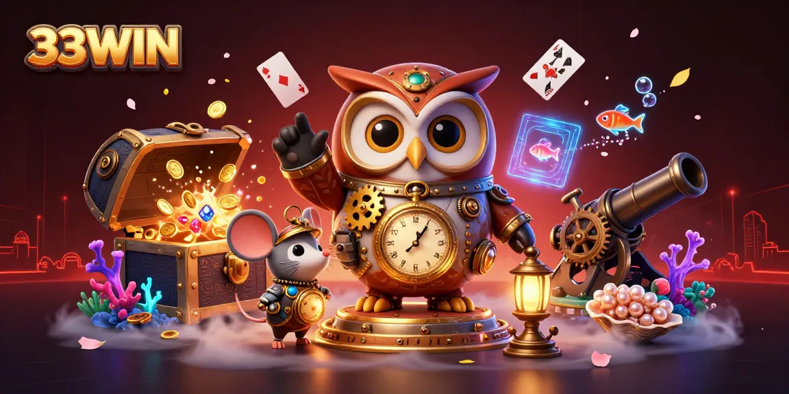 Experience thrilling 33WIN casino action with vibrant characters and rich game elements.