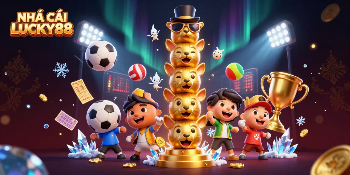 Experience the thrill of gaming at NHÀ CÁI LUCKY88 with vibrant sports actions and dynamic energy.